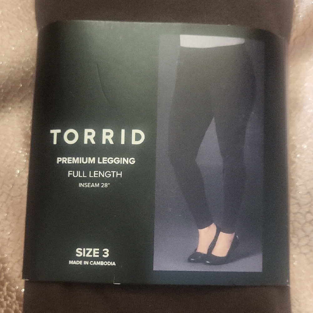Torrid Brown Full-Length Leggings 3X - Picture 2 of 6